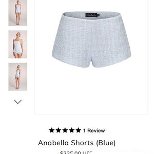 Nana Jacqueline Women's Blue Tweed mini Shorts